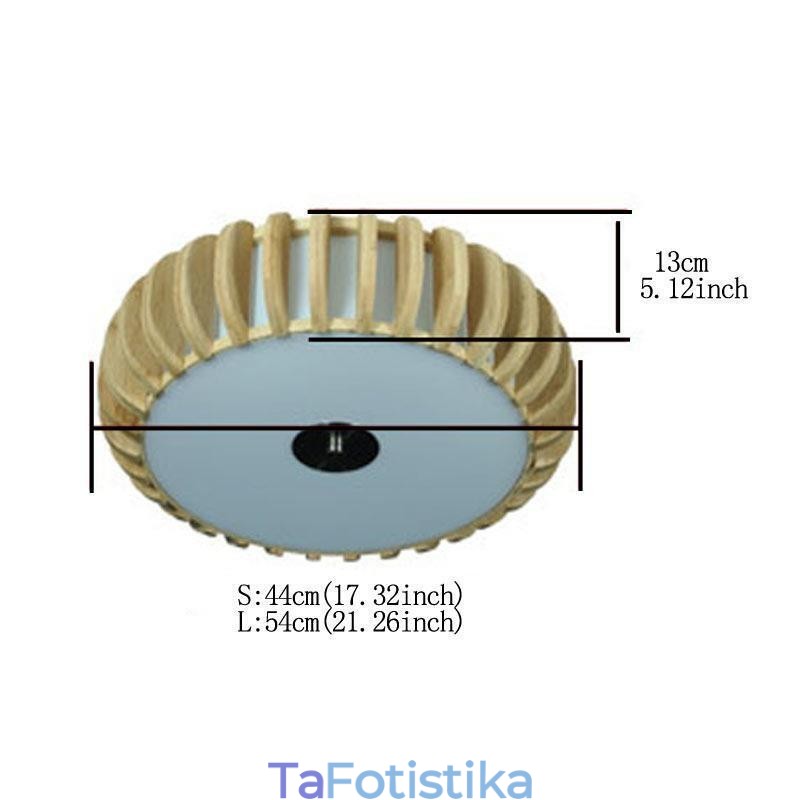 Φωτισμός οροφής Rural Bamboo Flush Mount Pumpkin Shape