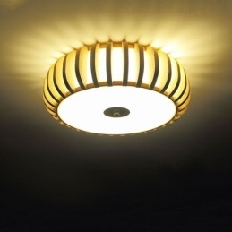Φωτισμός οροφής Rural Bamboo Flush Mount Pumpkin Shape