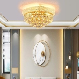 European Flush Mount Light Πολυτελές κρυστάλλινο φωτιστικό οροφής