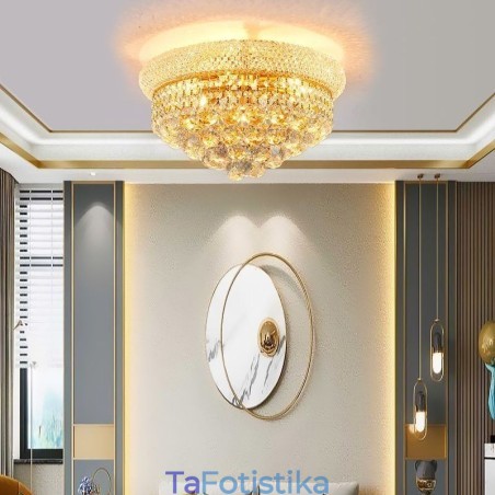 European Flush Mount Light Πολυτελές κρυστάλλινο φωτιστικό οροφής European Flush Mount Light Πολυτελές κρυστάλλινο φωτιστικό οροφής