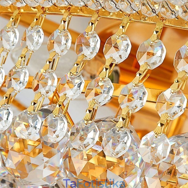 European Flush Mount Light Πολυτελές κρυστάλλινο φωτιστικό οροφής