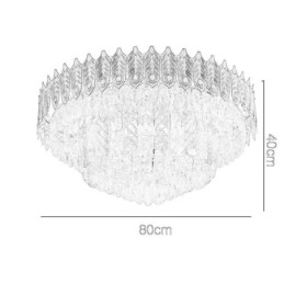 Crystal Flush Mount Στρογγυλό ηλεκτρολυμένο χρυσό πολυτελές φωτιστικό οροφής Phoenix Tail