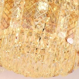 Crystal Flush Mount Στρογγυλό ηλεκτρολυμένο χρυσό πολυτελές φωτιστικό οροφής Phoenix Tail
