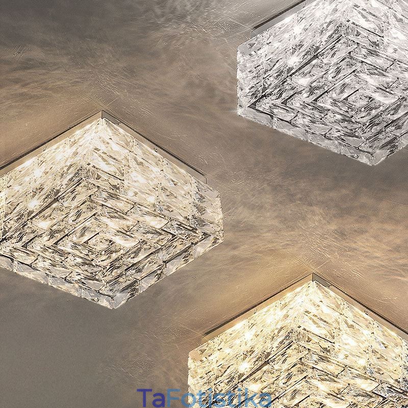 Κρυστάλλινο φωτιστικό οροφής Flush Mount Three Color Dimmable