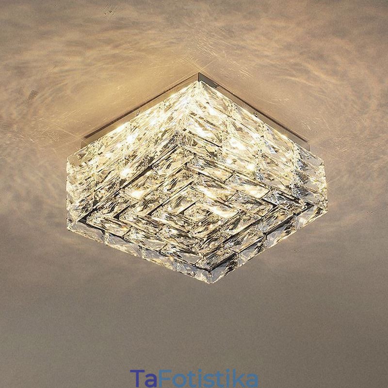 Κρυστάλλινο φωτιστικό οροφής Flush Mount Three Color Dimmable