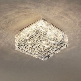 Κρυστάλλινο φωτιστικό οροφής Flush Mount Three Color Dimmable