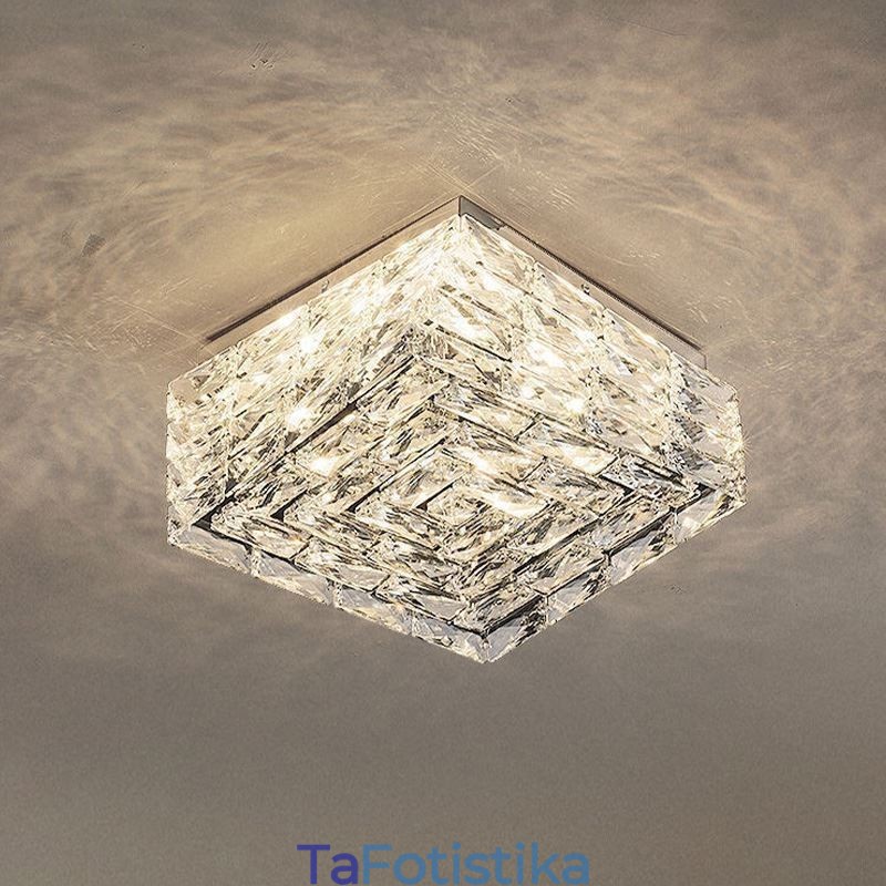 Κρυστάλλινο φωτιστικό οροφής Flush Mount Three Color Dimmable