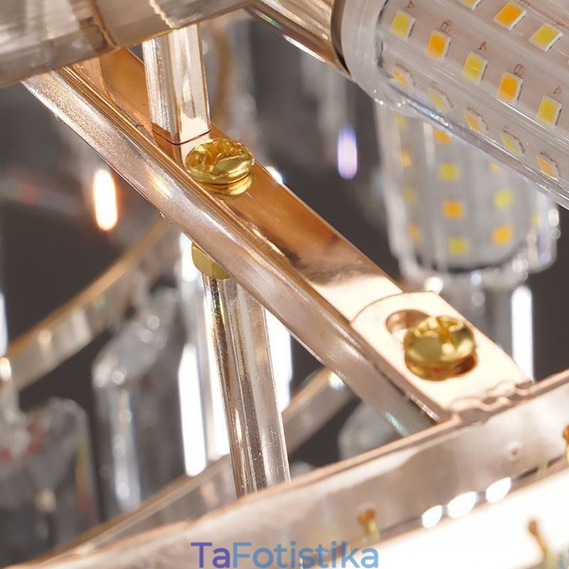 Crystal Flush Mount Πολυτελές στρογγυλό κρυστάλλινο διακοσμητικό φωτιστικό οροφής