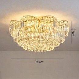 Crystal Flush Mount Πολυτελές στρογγυλό κρυστάλλινο διακοσμητικό φωτιστικό οροφής