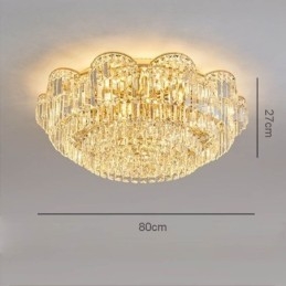 Crystal Flush Mount Πολυτελές στρογγυλό κρυστάλλινο διακοσμητικό φωτιστικό οροφής