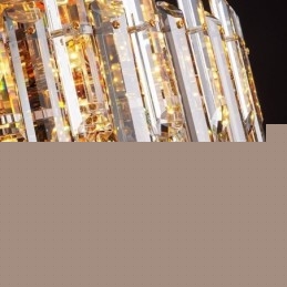 Crystal Flush Mount Smoke Γκρι στρογγυλό κρυστάλλινο διακοσμητικό φωτιστικό οροφής