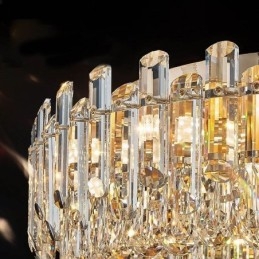 Luxury Crystal Flush Mount στρογγυλό κρύσταλλο διακοσμητικό φωτιστικό οροφής