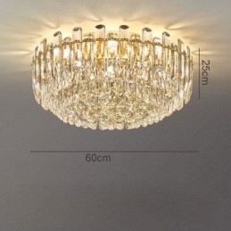 Luxury Crystal Flush Mount στρογγυλό κρύσταλλο διακοσμητικό φωτιστικό οροφής
