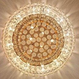 Luxury Crystal Flush Mount στρογγυλό κρύσταλλο διακοσμητικό φωτιστικό οροφής
