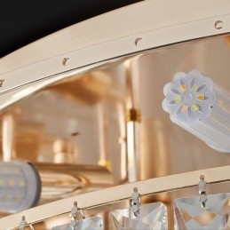 Luxury Crystal Flush Mount στρογγυλό κρύσταλλο διακοσμητικό φωτιστικό οροφής