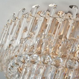 Luxury Crystal Flush Mount στρογγυλό κρύσταλλο διακοσμητικό φωτιστικό οροφής
