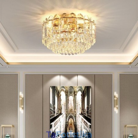 Crystal Flush Mount Στρογγυλή Κρυστάλλινη Διακόσμηση Οροφής Φωτιστικά Crystal Flush Mount Στρογγυλή Κρυστάλλινη Διακόσμηση Οροφής Φωτιστικά