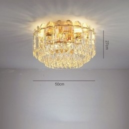 Crystal Flush Mount Στρογγυλή Κρυστάλλινη Διακόσμηση Οροφής Φωτιστικά