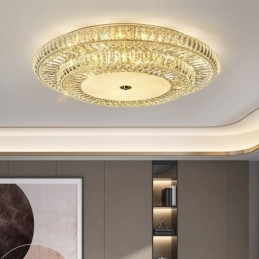 Crystal Flush Mount Στρογγυλό κρύσταλλο διακοσμητικό φωτιστικό οροφής