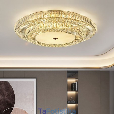 Crystal Flush Mount Στρογγυλό κρύσταλλο διακοσμητικό φωτιστικό οροφής Crystal Flush Mount Στρογγυλό κρύσταλλο διακοσμητικό φωτιστικό οροφής