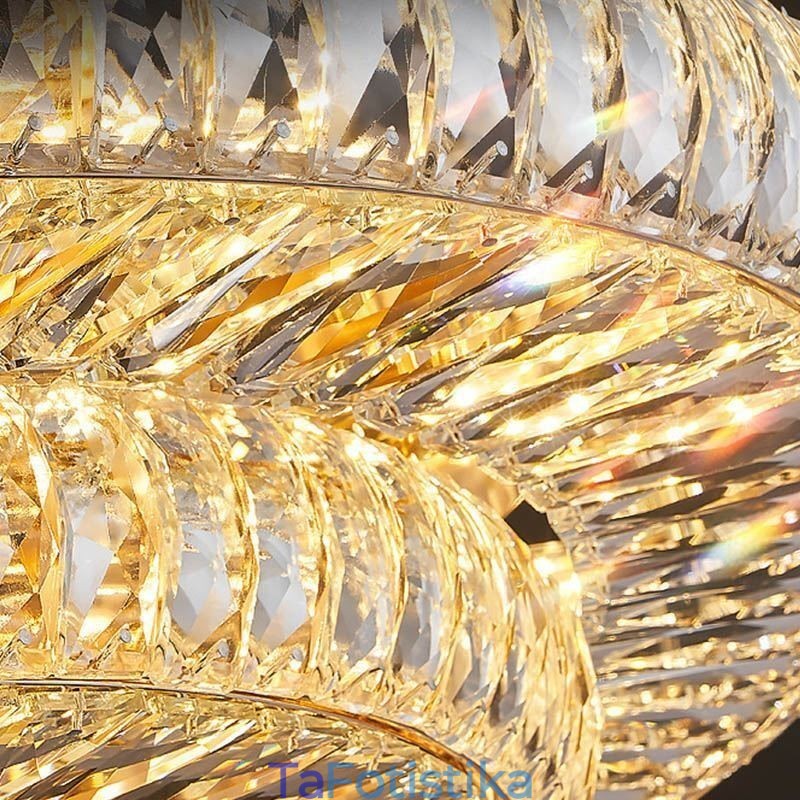 Crystal Flush Mount Στρογγυλό κρύσταλλο διακοσμητικό φωτιστικό οροφής