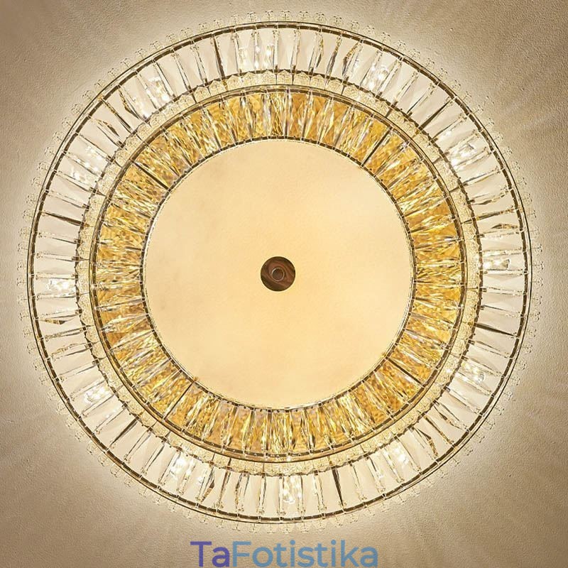 Crystal Flush Mount Στρογγυλό κρύσταλλο διακοσμητικό φωτιστικό οροφής
