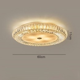 Crystal Flush Mount Στρογγυλό κρύσταλλο διακοσμητικό φωτιστικό οροφής