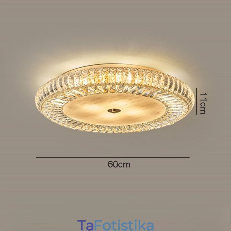 Crystal Flush Mount Στρογγυλό κρύσταλλο διακοσμητικό φωτιστικό οροφής