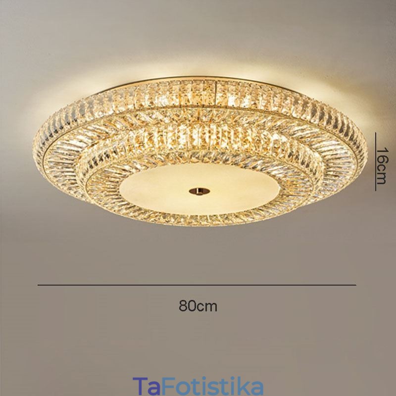 Crystal Flush Mount Στρογγυλό κρύσταλλο διακοσμητικό φωτιστικό οροφής