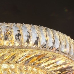 Crystal Flush Mount Στρογγυλό κρύσταλλο διακοσμητικό φωτιστικό οροφής