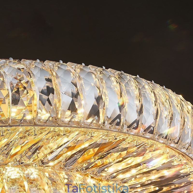 Crystal Flush Mount Στρογγυλό κρύσταλλο διακοσμητικό φωτιστικό οροφής