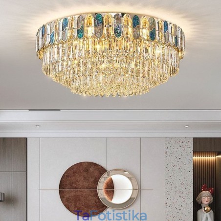 Crystal Flush Mount Στρογγυλό Κρυστάλλινο Διακοσμητικό Φωτιστικό Οροφής Αμπαζούρ με κρύσταλλο κέλυφος Crystal Flush Mount Στρογγυλό Κρυστάλλινο Διακοσμητικό Φωτιστικό Οροφής Αμπαζούρ με κρύσταλλο κέλυφος