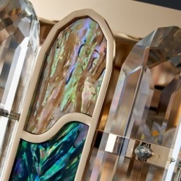 Crystal Flush Mount Στρογγυλό Κρυστάλλινο Διακοσμητικό Φωτιστικό Οροφής Αμπαζούρ με κρύσταλλο κέλυφος