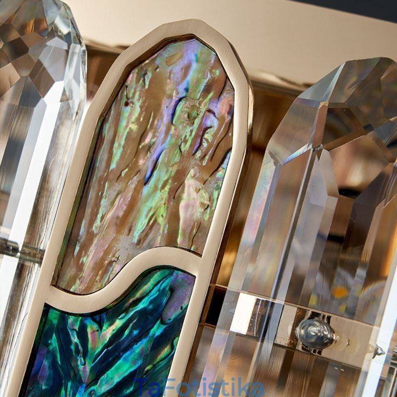 Crystal Flush Mount Στρογγυλό Κρυστάλλινο Διακοσμητικό Φωτιστικό Οροφής Αμπαζούρ με κρύσταλλο κέλυφος