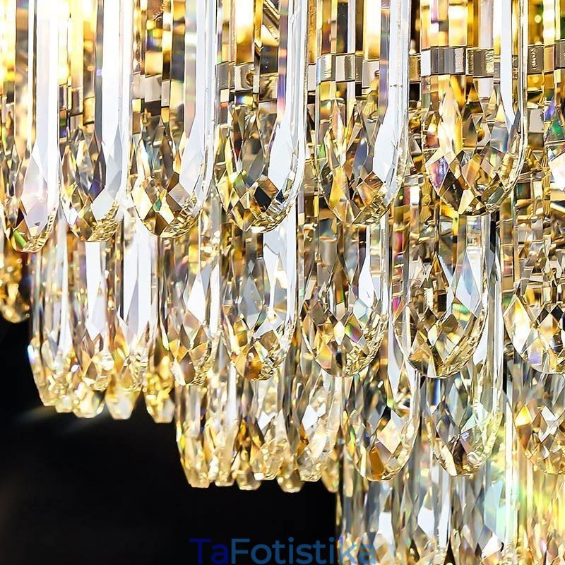 Crystal Flush Mount Στρογγυλό Κρυστάλλινο Διακοσμητικό Φωτιστικό Οροφής Αμπαζούρ με κρύσταλλο κέλυφος