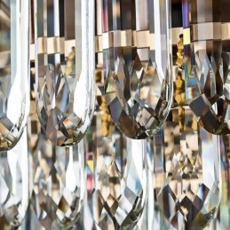 Crystal Flush Mount Στρογγυλό Κρυστάλλινο Διακοσμητικό Φωτιστικό Οροφής Αμπαζούρ με κρύσταλλο κέλυφος