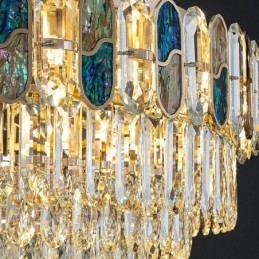 Crystal Flush Mount Στρογγυλό Κρυστάλλινο Διακοσμητικό Φωτιστικό Οροφής Αμπαζούρ με κρύσταλλο κέλυφος
