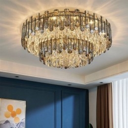 Crystal Flush Mount Simple Μοντέρνο Φωτιστικό Τραπεζαρίας Στρογγυλό Φωτιστικό Οροφής