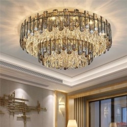 Crystal Flush Mount Simple Μοντέρνο Φωτιστικό Τραπεζαρίας Στρογγυλό Φωτιστικό Οροφής