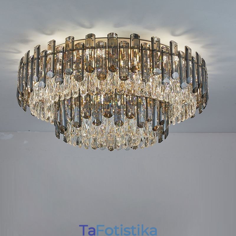 Crystal Flush Mount Simple Μοντέρνο Φωτιστικό Τραπεζαρίας Στρογγυλό Φωτιστικό Οροφής