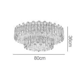 Crystal Flush Mount Simple Μοντέρνο Φωτιστικό Τραπεζαρίας Στρογγυλό Φωτιστικό Οροφής