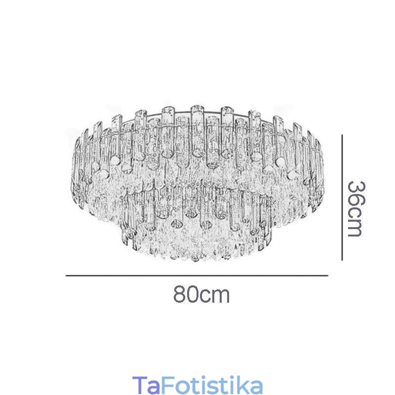 Crystal Flush Mount Simple Μοντέρνο Φωτιστικό Τραπεζαρίας Στρογγυλό Φωτιστικό Οροφής
