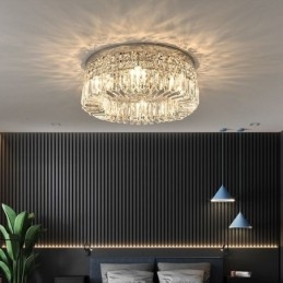 Μοντέρνο Κομψό Φωτιστικό Οροφής Flush Mount Κρυστάλλινο Φωτιστικό Οροφής