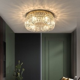 Μοντέρνο Κομψό Φωτιστικό Οροφής Flush Mount Κρυστάλλινο Φωτιστικό Οροφής
