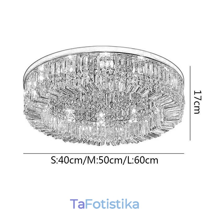 Μοντέρνο Κομψό Φωτιστικό Οροφής Flush Mount Κρυστάλλινο Φωτιστικό Οροφής
