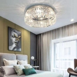Μοντέρνο Κομψό Φωτιστικό Οροφής Flush Mount Κρυστάλλινο Φωτιστικό Οροφής
