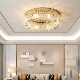 Μοντέρνο Κομψό Φωτιστικό Οροφής Flush Mount Κρυστάλλινο Φωτιστικό Οροφής