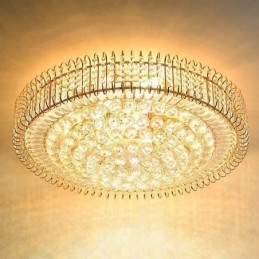 Στρογγυλό κρυστάλλινο φωτιστικό οροφής Flush Mount European Style