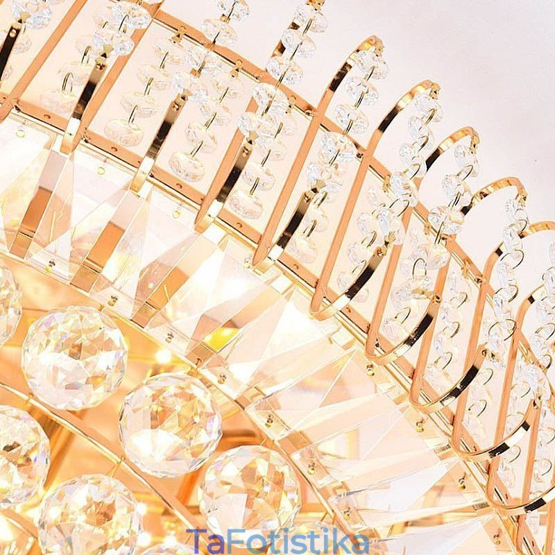 Στρογγυλό κρυστάλλινο φωτιστικό οροφής Flush Mount European Style