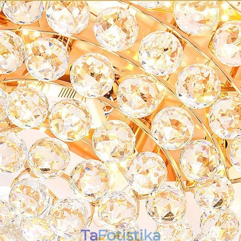 Στρογγυλό κρυστάλλινο φωτιστικό οροφής Flush Mount European Style